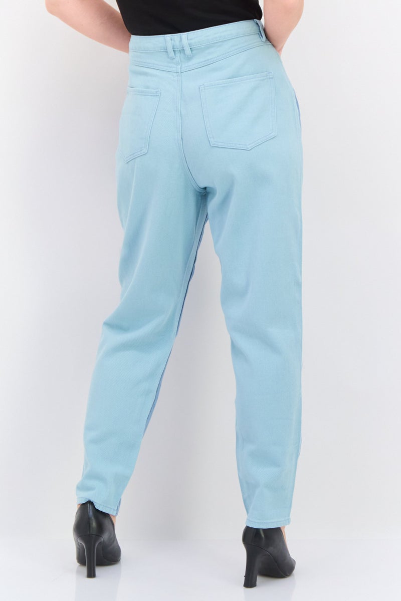 Missguided Women Plus Size Two Tone Denim Jeans, Blue - Image 3