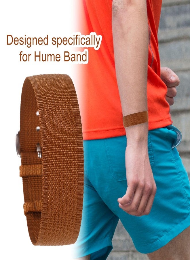 Sinbana Replacement Nylon Loop for Hume Band, Breathable Woven Wristband Strap with Adjustable Metal Buckle for Hume Health Band Fitness Tracker All-Day Comfort Wear (Brown) - Image 5