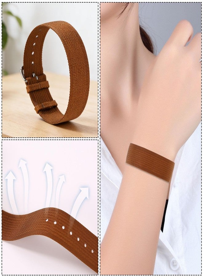 Sinbana Replacement Nylon Loop for Hume Band, Breathable Woven Wristband Strap with Adjustable Metal Buckle for Hume Health Band Fitness Tracker All-Day Comfort Wear (Brown) - Image 4