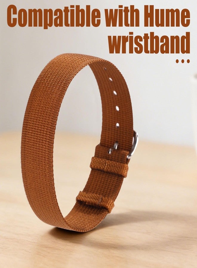 Sinbana Replacement Nylon Loop for Hume Band, Breathable Woven Wristband Strap with Adjustable Metal Buckle for Hume Health Band Fitness Tracker All-Day Comfort Wear (Brown) - Image 3