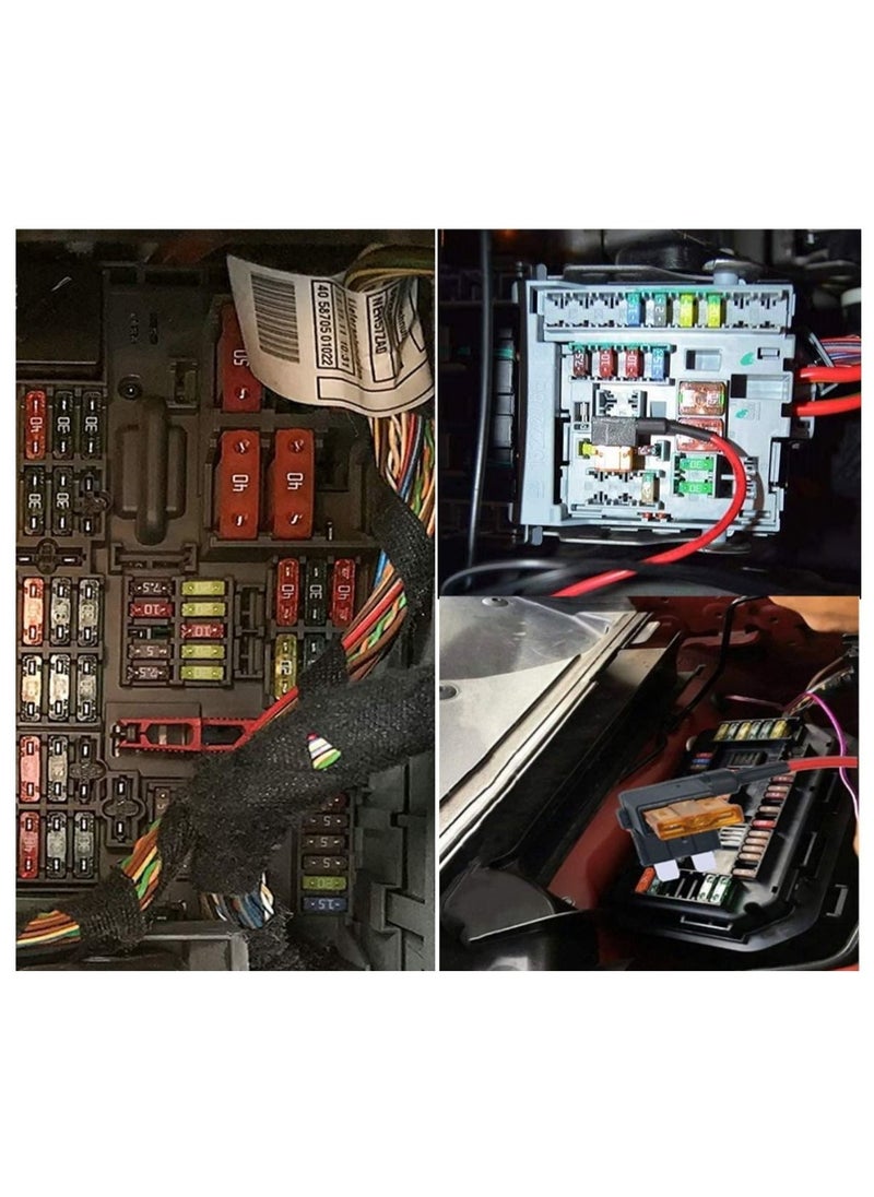 رات سو - 4 أنواع من 12V محول الدائرة الإضافية والصمامات عدة فتيل الحنفية حامل الصمامات ، مع محول الحنفية مصغرة رقيقة ، ومناسبة للسيارات - Image 1