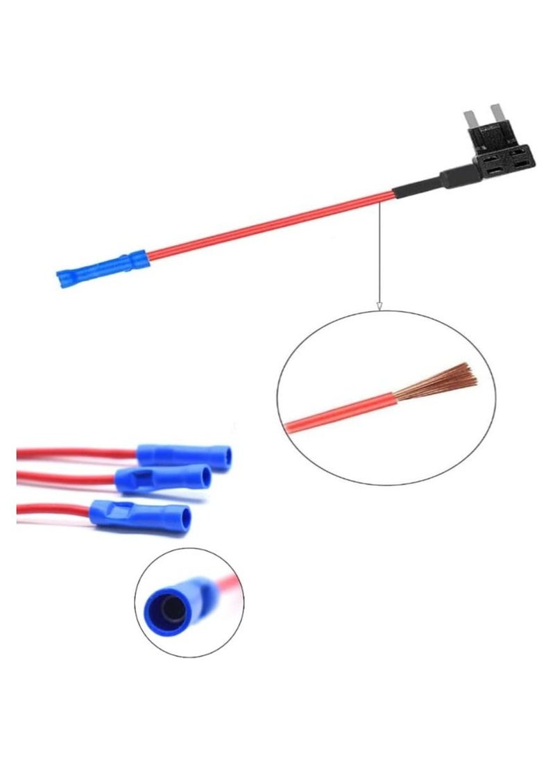 رات سو - 4 أنواع من 12V محول الدائرة الإضافية والصمامات عدة فتيل الحنفية حامل الصمامات ، مع محول الحنفية مصغرة رقيقة ، ومناسبة للسيارات - Image 1