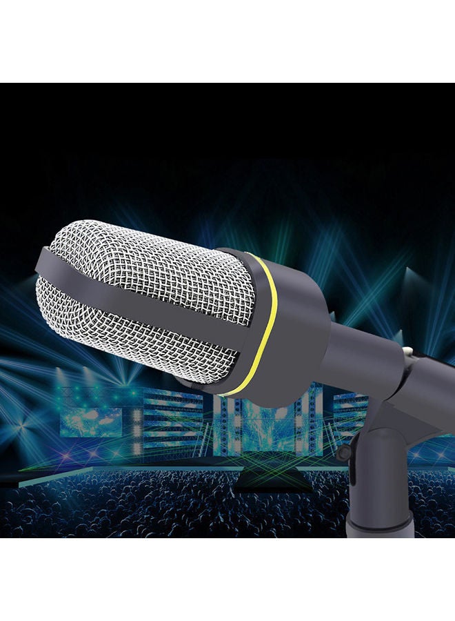 3.5mm Plug Audio Broadcast Sound Recording Condenser Microphone with Tripod XDY37858 Black - Image 2