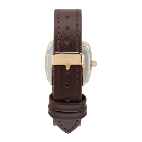 Helix by Timex Analog Watch for Women with White Square Dial & Brown Leather Strap Band Water Resistant Women's Wrist Watches - TW063HL00T - Image 5