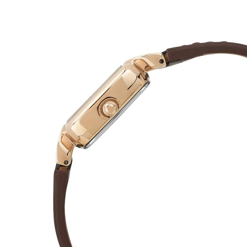 Helix by Timex Analog Watch for Women with White Square Dial & Brown Leather Strap Band Water Resistant Women's Wrist Watches - TW063HL00T - Image 4