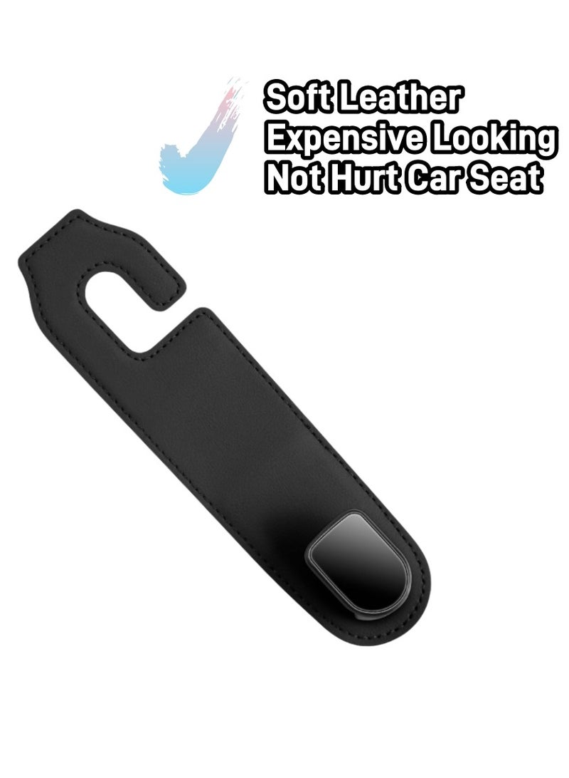 طقم خطافات تعليق للمقاعد الخلفية تناسب جميع السيارات مكون من 4 قطع,خطافات رأس السيارة، خطاف منظم المقعد الجلدي للسيارة، حامل منظم للحقيبة والملابس والقبعة، 44 رطل من الفولاذ المقاوم للصدأ.    وردي - Image 3