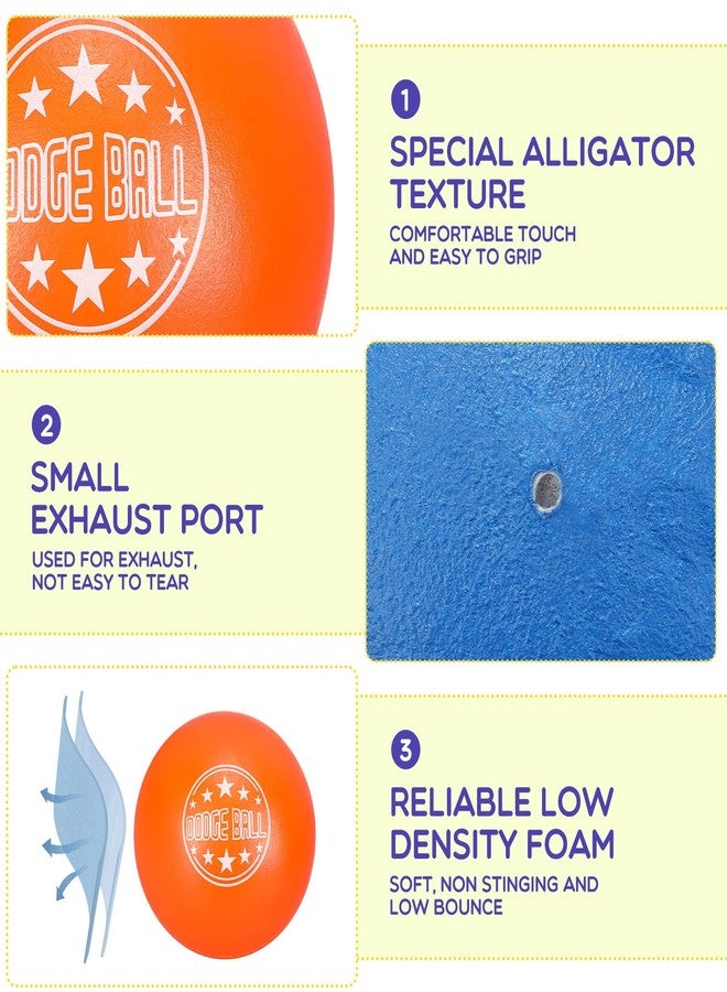 Jerify 12 Pcs Foam Dodgeball Set 6 Inch Soft Skin Foam Playground Dodgeballs Bulk, Low Density for Non Sting Dodgeball Sports Equipment for Kids and Adults - Image 5
