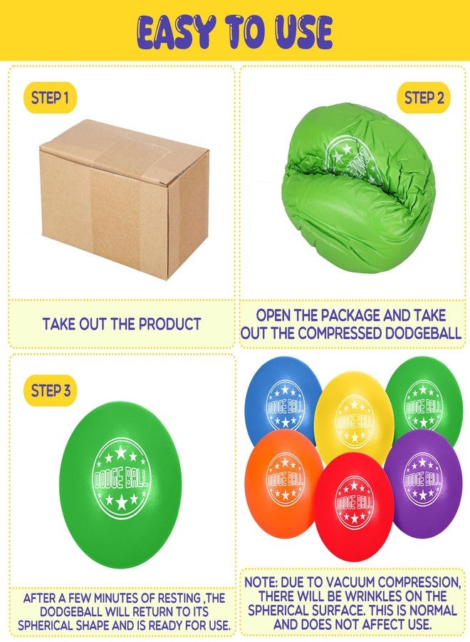 Jerify 12 Pcs Foam Dodgeball Set 6 Inch Soft Skin Foam Playground Dodgeballs Bulk, Low Density for Non Sting Dodgeball Sports Equipment for Kids and Adults - Image 3