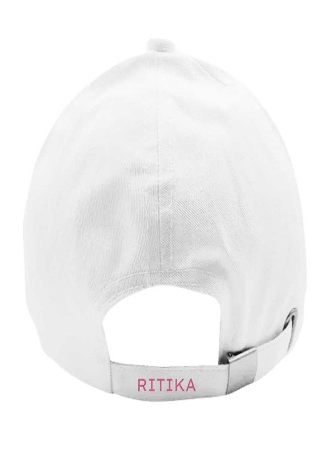 Nutcase Personalized White Baseball Cap, Cotton, Adjustable Fit, Unisex - Image 3