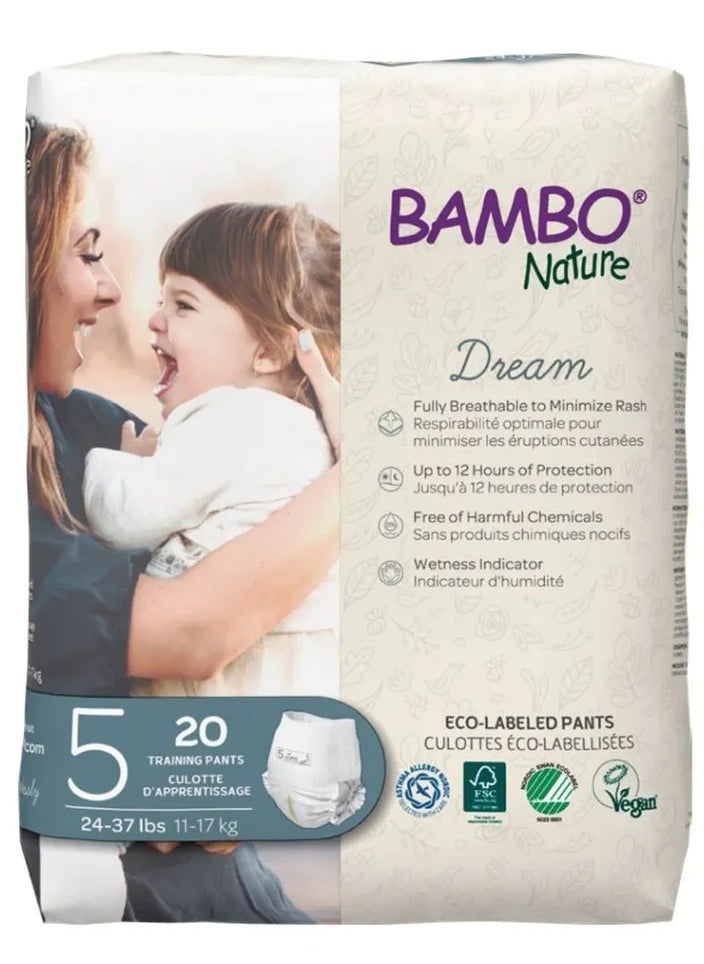 BAMBO NATURE Eco Friendly Diaper Pants Size 5 11-17Kg 20 Diapers  - Image 4