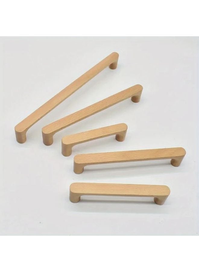 Beech Wood Cabinet Handles 96mm Rustic Modern Drawer Pulls Door Knobs Easy Installation - Image 3