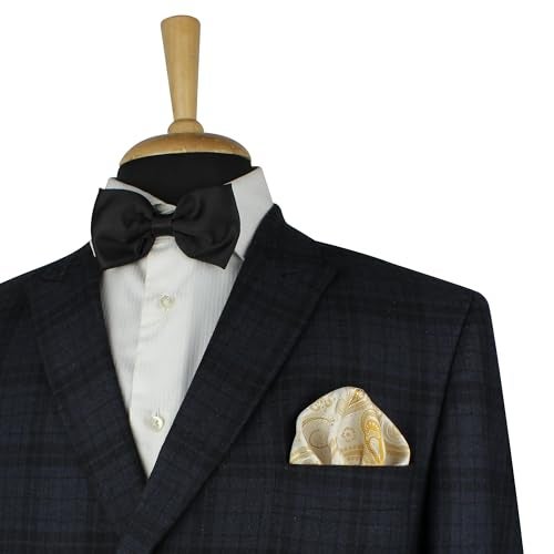 Kovove Kavove Elegant White Paisley Pocket Square For Men - Image 4