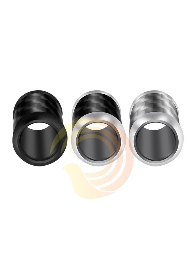 Magpie Sound Square Carbon Fiber Straight-through Style Splitter 5.8mm Diameter Aluminum Frosted Carbon Fiber Mid-range Splitter-Color:silver Black - Image 3