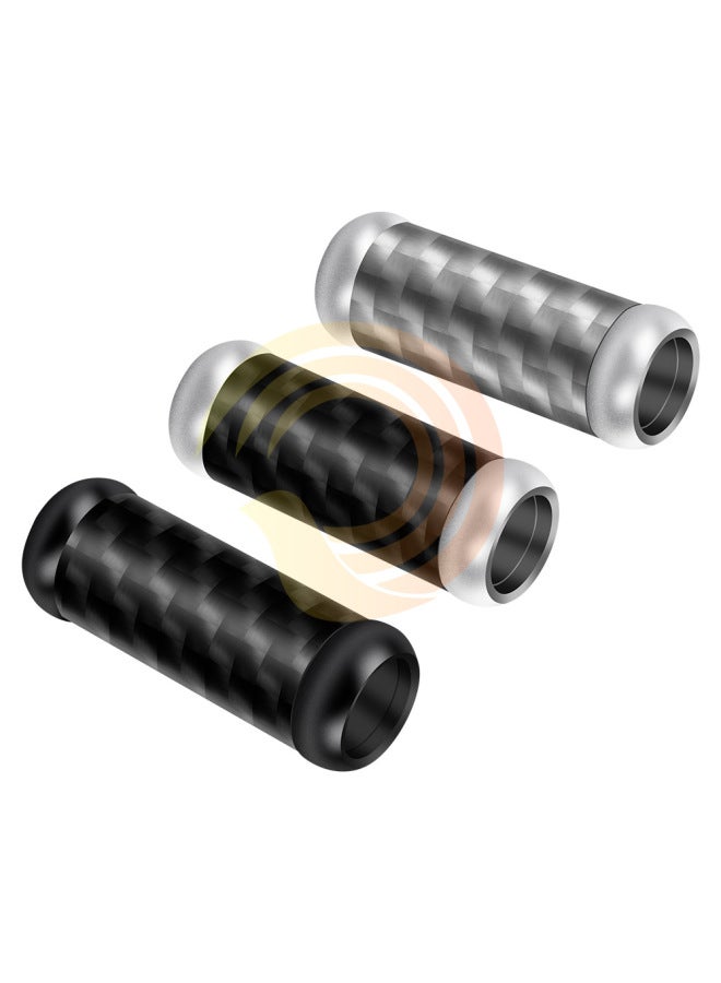 Magpie Sound Square Carbon Fiber Straight-through Style Splitter 5.8mm Diameter Aluminum Frosted Carbon Fiber Mid-range Splitter-Color:silver Black - Image 4