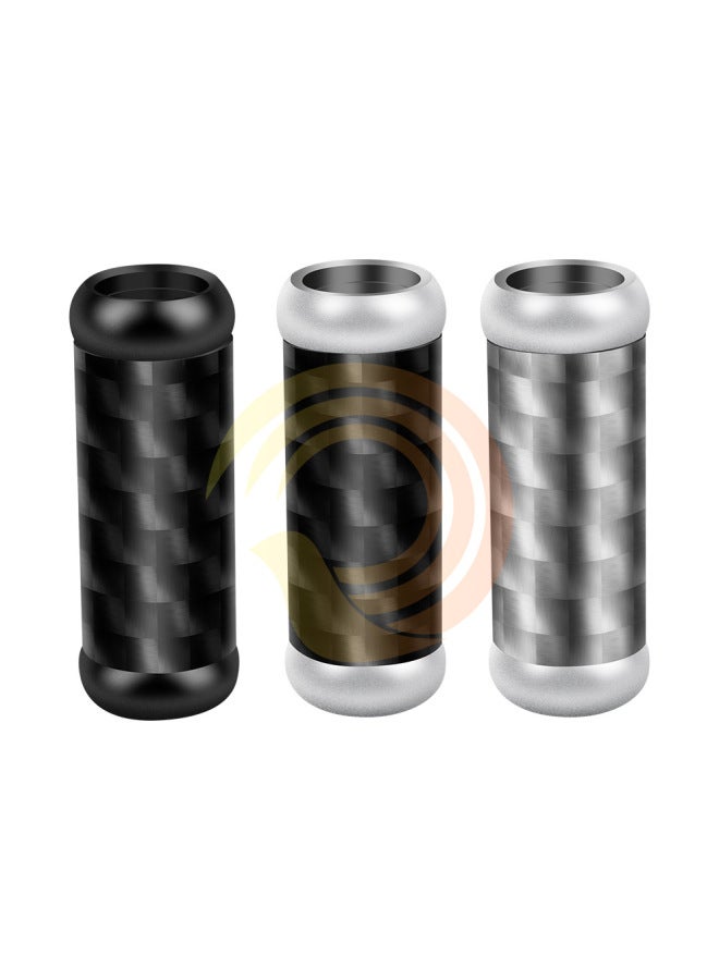 Magpie Sound Square Carbon Fiber Straight-through Style Splitter 5.8mm Diameter Aluminum Frosted Carbon Fiber Mid-range Splitter-Color:silver Black - Image 2