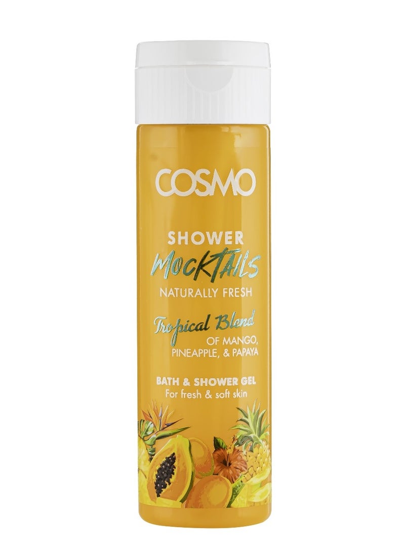 COSMO Bath And Shower Gel For Fresh And Soft Skin Tropical Blend 300ML 