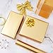 ZINTBIAL Metallic Gold Wrapping Paper Roll with Cut Lines Solid Gold Holiday Gift Wrap for Graduation Birthdays Baby Shower Wedding Christmas 175 in x 33 ft 48 sq ft Easy to Cut - Image 4