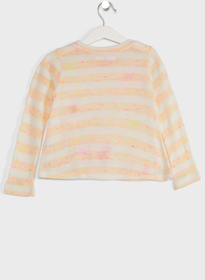 Nautinati Off- Peach-U Striped Pullover