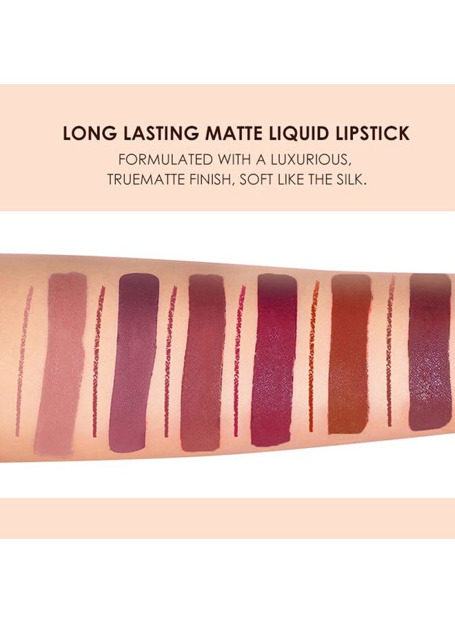 Bestland 12Pcs Matte Liquid Lipstick + Lip Liner Pens Set, Velvety Nude Lip Stain Waterproof Long Wear Makeup Gift Set  - Image 3