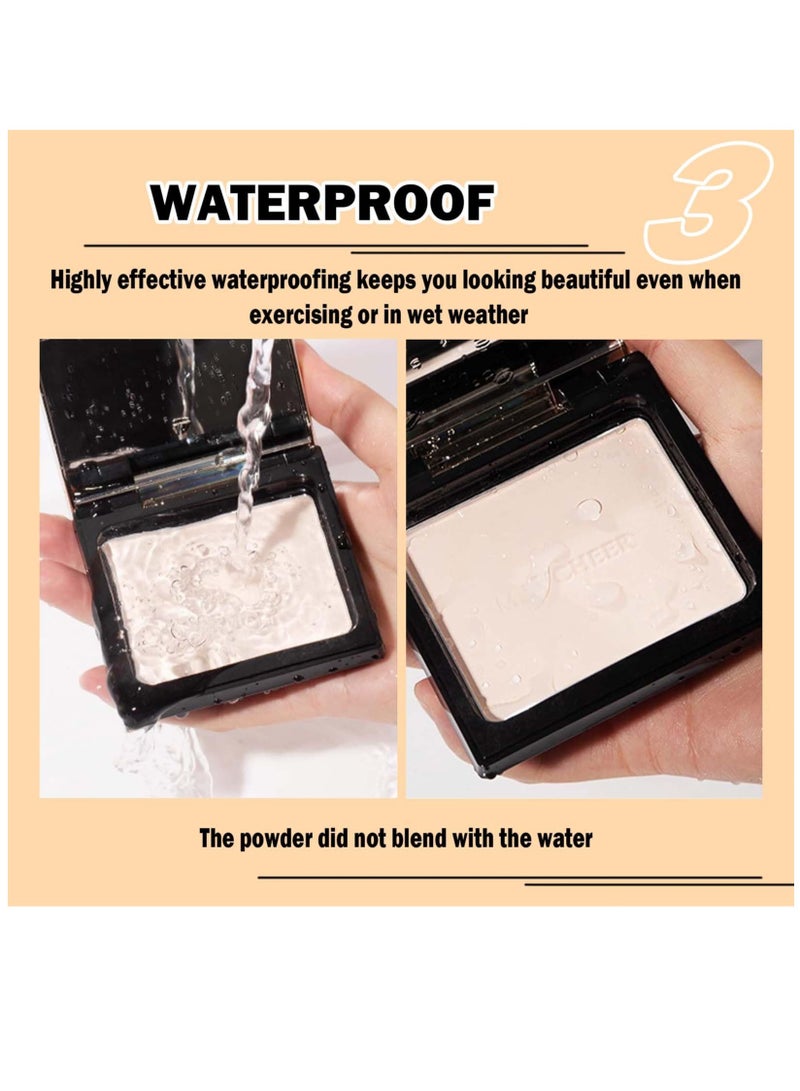Excefore Matte Pressed Setting Powder Foundation for Long-Lasting Waterproof Coverage, Conceals & Brightens Skin, Weightless with Mirror & Puff, Dual-Use Dry/Wet Powder - Image 5