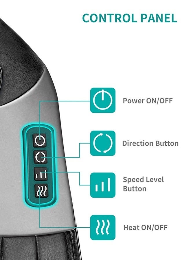Arabest Neck Massager with Heat, Neck and Shoulder Massager - Deep Tissue Kneading Massage Pillow for Back, Legs and Waist Muscle Pain Relief - Home, Office & Car Use Gifts for Men Women Mom Dad - Image 3