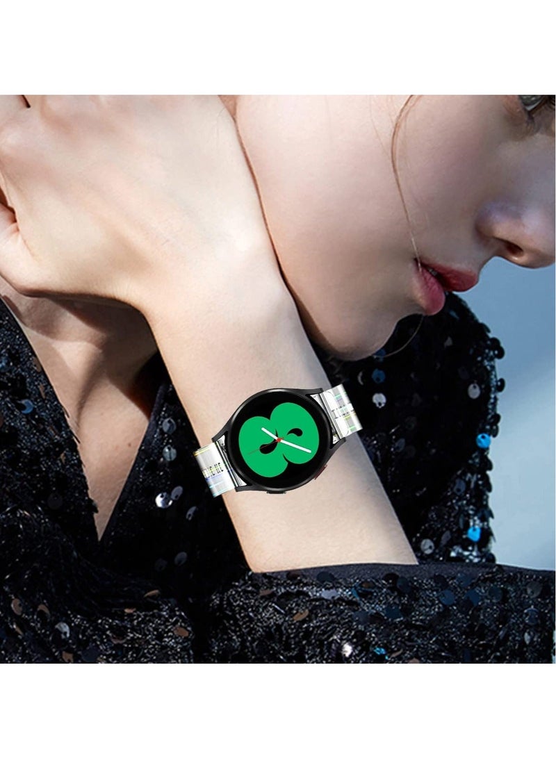 Captaintech No Gap Band Compatible for Samsung Galaxy Watch 5/4 40mm 44mm, Galaxy Watch 5 Pro 45mm Band/Watch 4 Classic Band 42mm 46mm, 20mm Transparent Replacement Silicone Wrist Watch Band Strap - Image 3