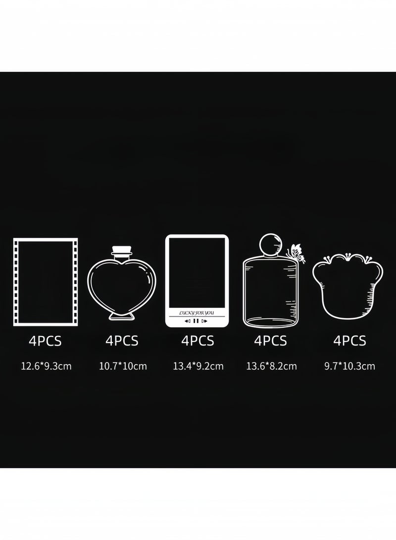 Transparent bottle stickers diy dried flower bookmarks student creative plant embossing children's handmade specimen making film - Image 5