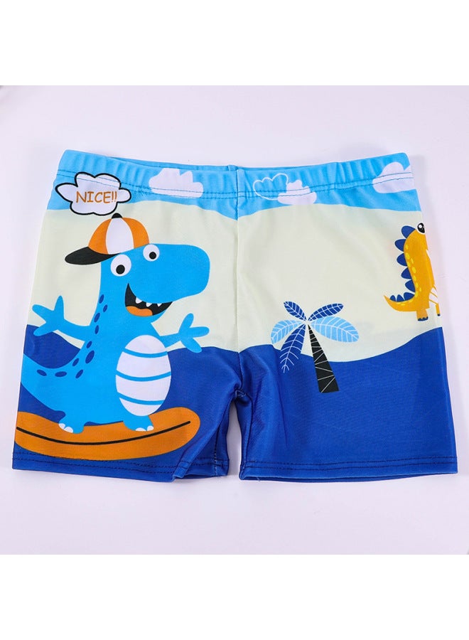 Loquat Children's Swimming Trunks Printed Cartoon Breathable Boys' Boxers Shorts 2024 Quick-drying Youth Swimming Trunks Wholesale-Color:101-4 Boys Swimming Trunks Forest Dinosaur + Five-piece Set- - Image 5
