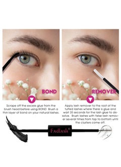 FADLASH FADLASH Lash Bond and Remover, 2 in 1 Cluster Lash Glue and Lash Remover for Cluster Individual Lashes Soothing Non-Irritating Lash Adhesive Super Strong Hold 48 Hours Lash Glue Remover  - Image 5