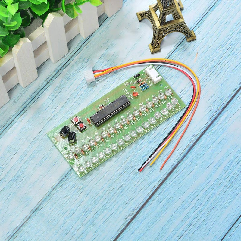 Comimark 1Pcs MCU Adjustable Display Pattern LED VU Meter Level Indicator 16 LED Dual Channel - Image 2