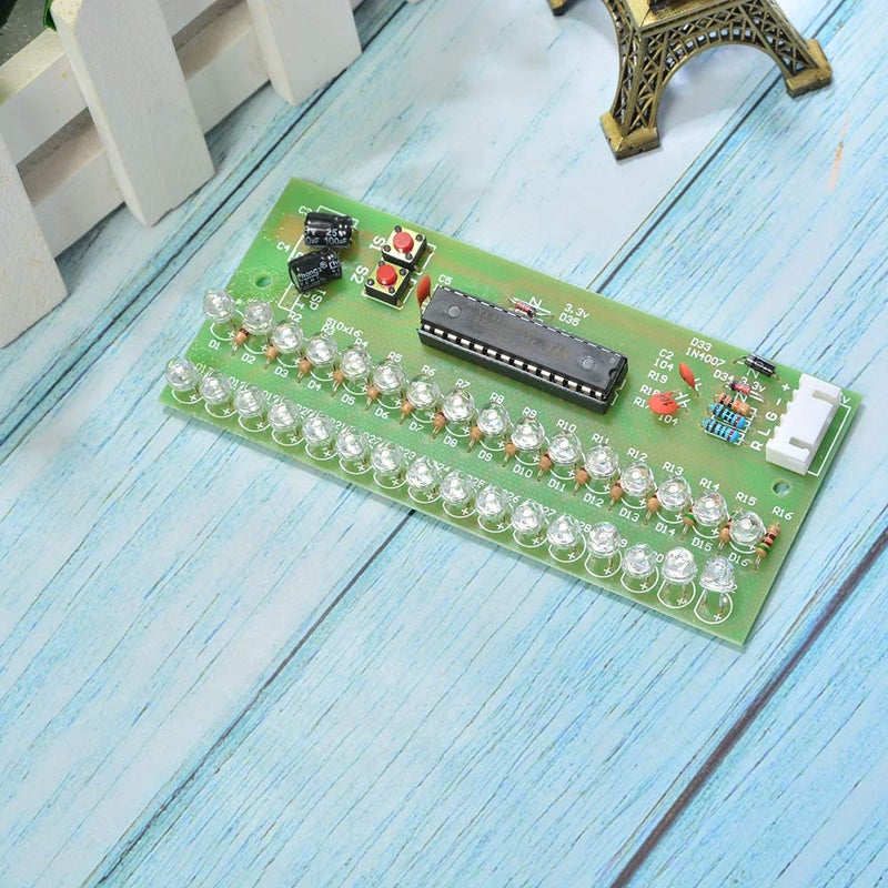 Comimark 1Pcs MCU Adjustable Display Pattern LED VU Meter Level Indicator 16 LED Dual Channel - Image 4