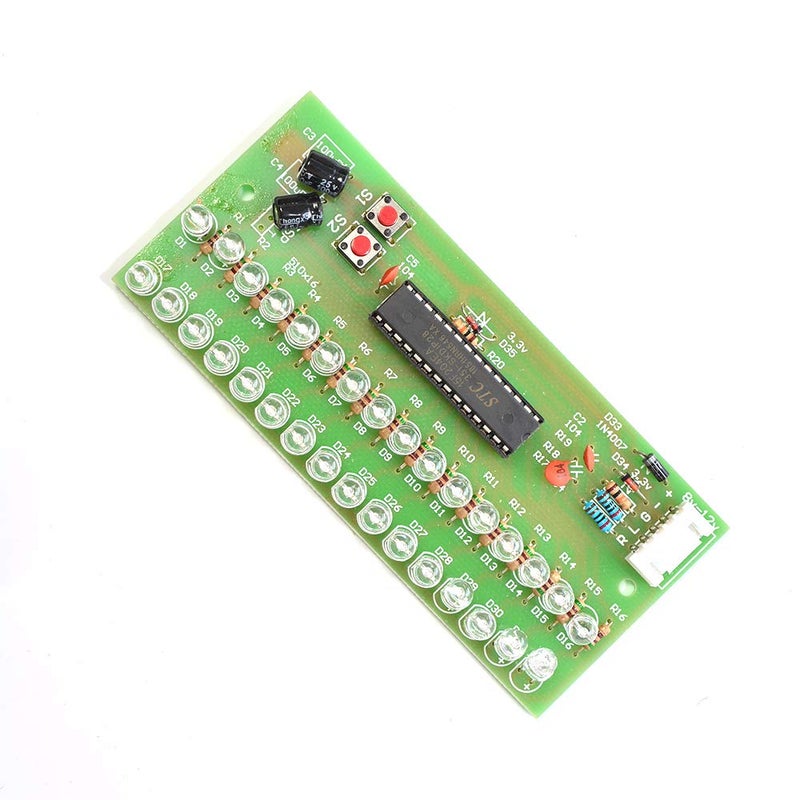 Comimark 1Pcs MCU Adjustable Display Pattern LED VU Meter Level Indicator 16 LED Dual Channel - Image 1