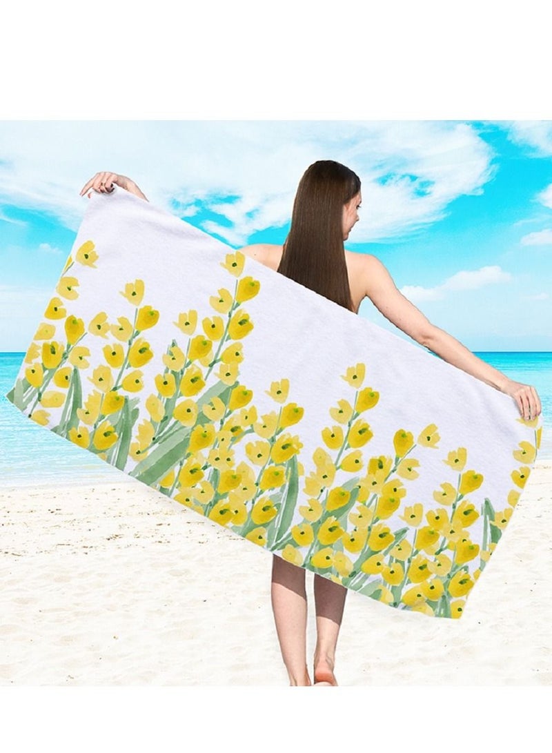 Y&D Microfiber Beach Towel,Quick Fast Dry Super Bath Towels Absorbent Blanket,Suitable For Travel,Camping,Pool
