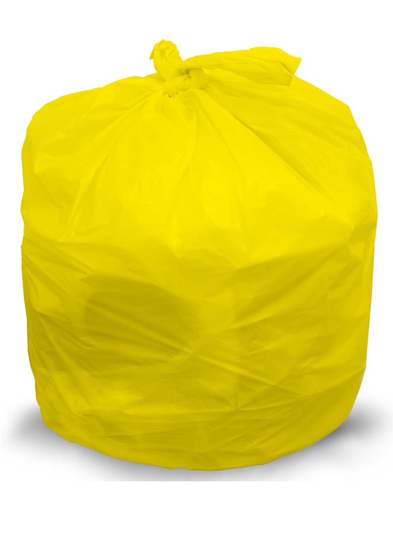 Hi Care Garbage Bag Yellow 80x110cm 25 Micron 100 Bags Heavy Duty Oxo Biodegradable Plastic Bag Large Trash Bags Dustbin Bags Waste Bag Office Bag Strong And Durable Bin Bag Garbage Bag Large  - Image 1