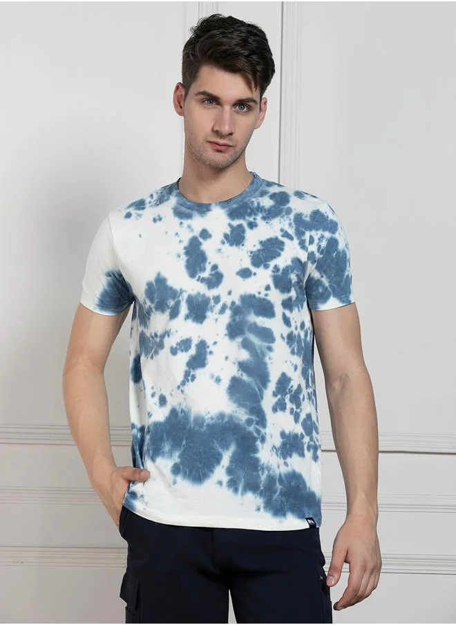 دينيس لينغو Regular Fit Tie and Dye T-Shirt by Styli