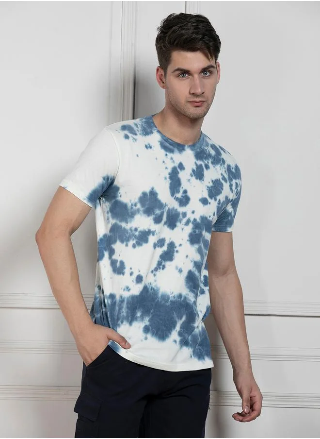 دينيس لينغو Regular Fit Tie and Dye T-Shirt by Styli