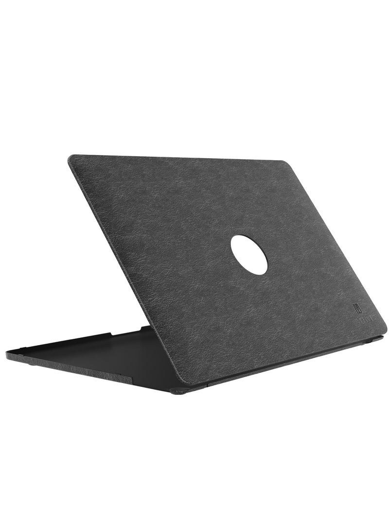 ليفيلو ماك بوك برو 16 بوصة من جلد جنيف / قاعدة سفلية من الجلد والسيليكون / رفيع للغاية وخفيف الوزن / فتحات دقيقة - أسود - Image 4