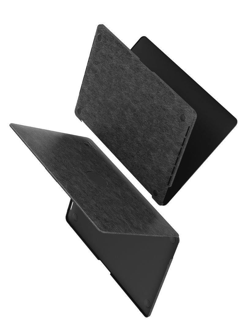 ليفيلو ماك بوك برو 16 بوصة من جلد جنيف / قاعدة سفلية من الجلد والسيليكون / رفيع للغاية وخفيف الوزن / فتحات دقيقة - أسود - Image 3