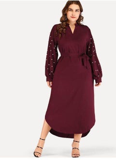 Generic Women's dress decorated with artificial pearl beads 