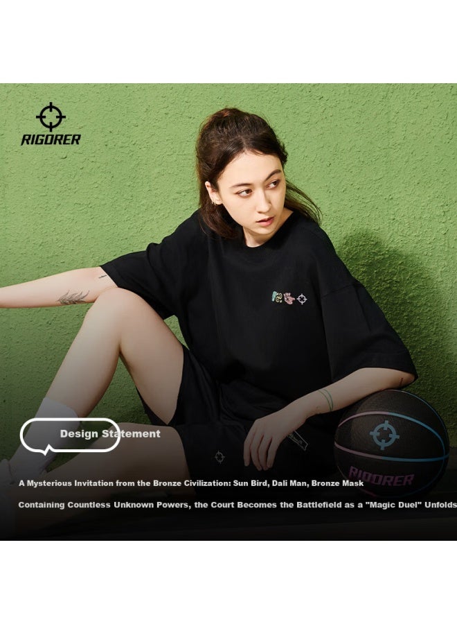 Zhunzhe Minimalist Summer Loose Breathable Men's Sports Crew Neck Short Sleeve T-shirt Z123110425 Pure Black S