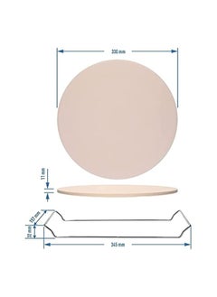 erorex Pizza Stone with Pizza Peel, Pizza Stone Set for Oven and Grill,33CM Round Durable and Safe Baking,2Pcs Pack  - Image 2