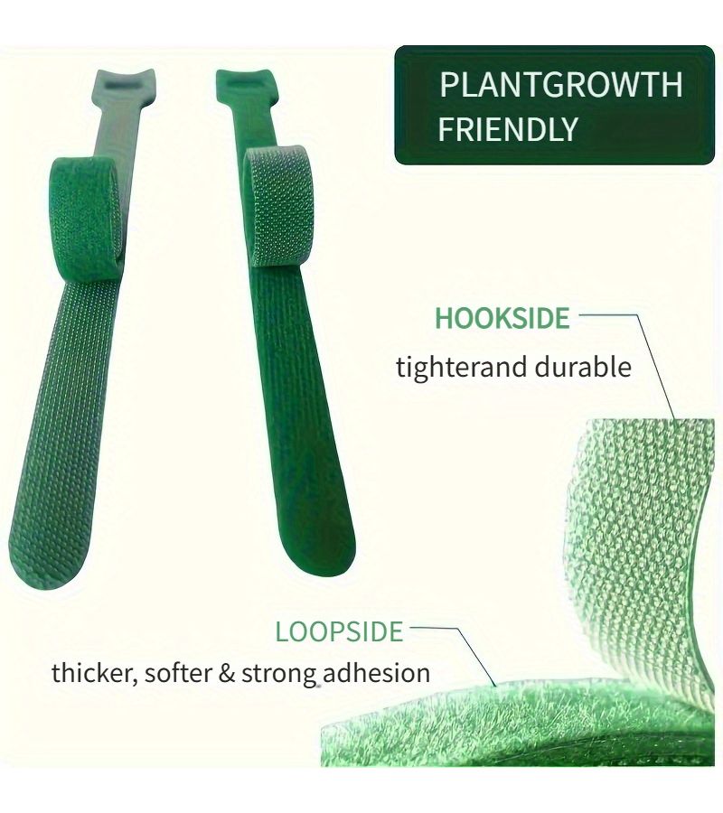 20Pcs Green Plant Shaped Cable Ties Self Adhesive Wire Organizing Straps 5.91inch - Image 4