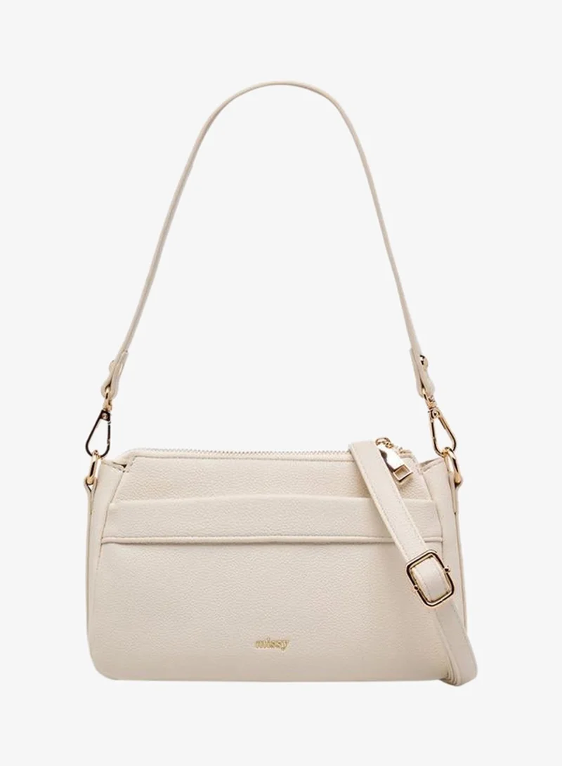 MISSY Ruched Shoulder Bag with Strap