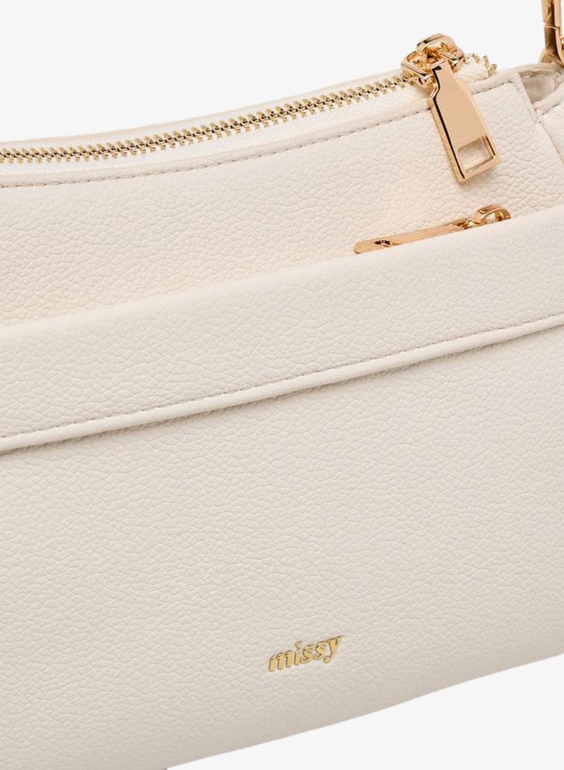 MISSY Ruched Shoulder Bag with Strap - Image 5