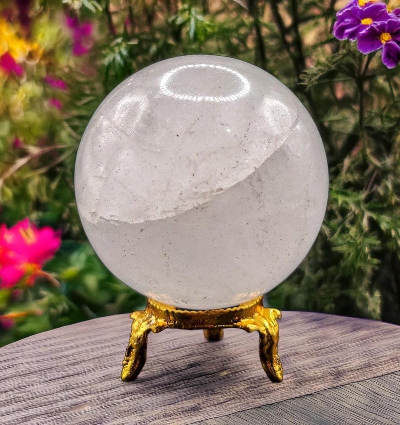 Excel 264Gr/89mm Natural Clear Quartz Crystal Sphere Ball Healing Gemstone - Image 3
