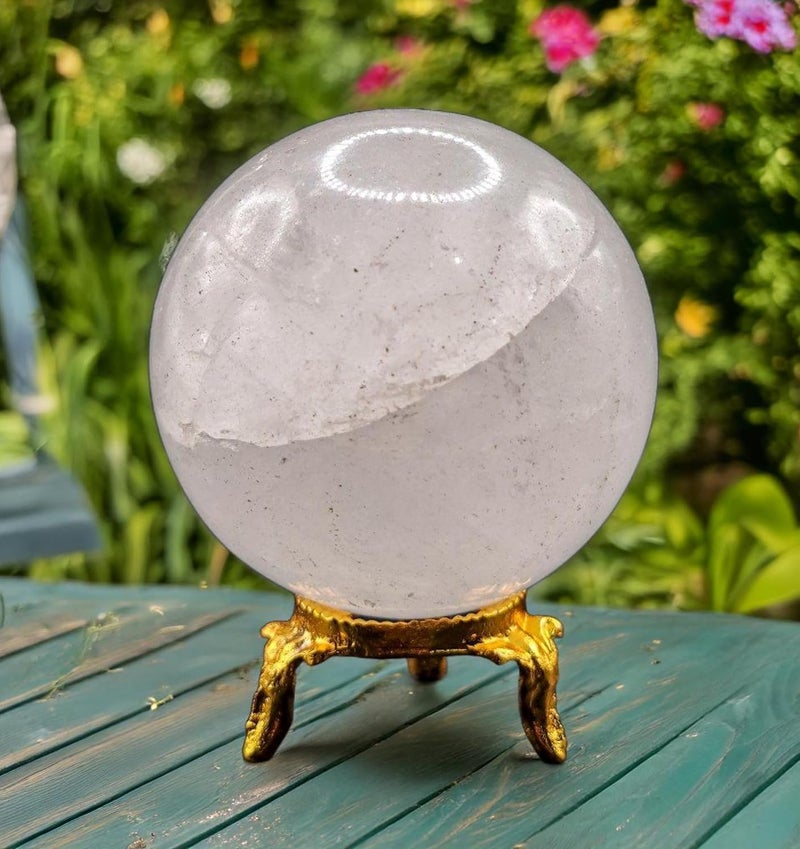 Excel 264Gr/89mm Natural Clear Quartz Crystal Sphere Ball Healing Gemstone - Image 4