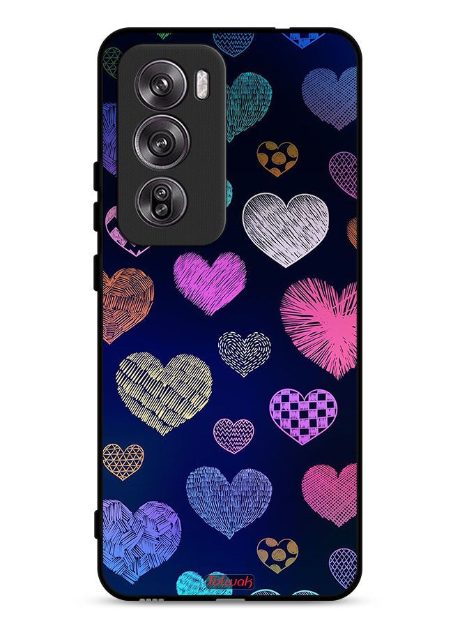 Tolwak Oppo Reno12 Pro 5G Protective Case Cover Dhaga Hearts Pattern - Image 1