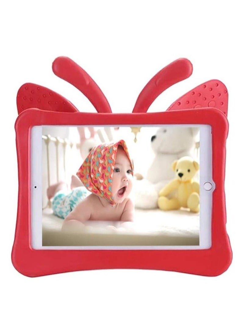 ELTRAZONE iPad 6th Generation Case for Kids, iPad 9.7 inch Case, Light Weight Shockproof EVA Foam Protective Tablet Stand Cover Holder for Apple iPad Air/Air 2 iPad 9.7 2017/2018 - Cute Butterfly, Red - Image 3