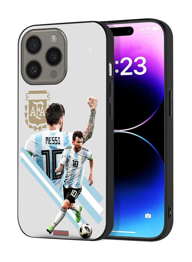 Tolwak Apple iPhone 15 Pro Max Protective Case Cover Leo Messi Art - Image 1