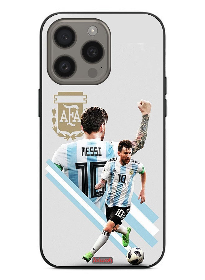 Tolwak Apple iPhone 15 Pro Max Protective Case Cover Leo Messi Art - Image 2